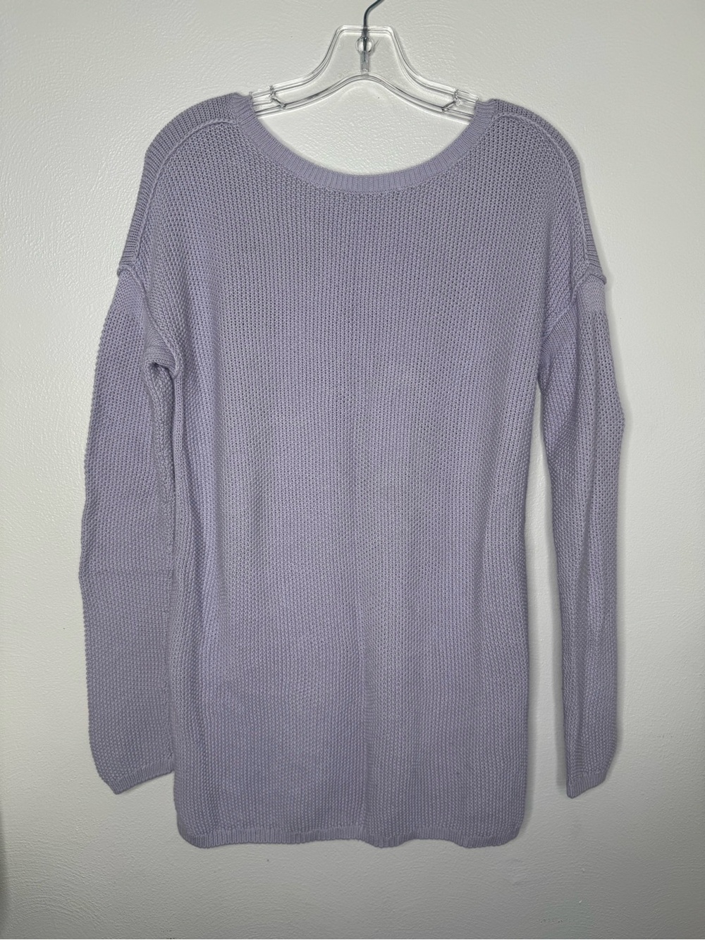 Vince Lilac Purple Knit Cotton/Cashmere Women's Sweater - Crewneck Pullover - Picture 3 of 7